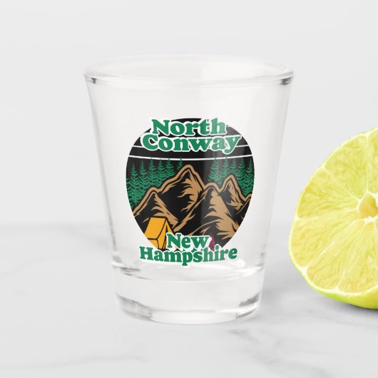 ヴィンテージノースコンウェイニューハンプシャー ショットグラス (正面)