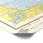 ヴィンテージノースショア・マサチューセッツの地図（1957年） ポスター (角)