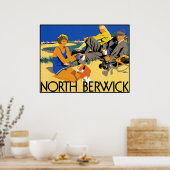 ヴィンテージノースバーウィックビーチポスター ポスター (キッチン)