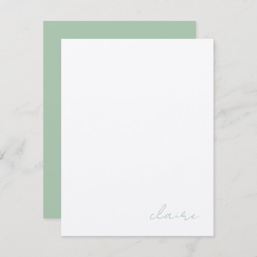 ヴィンテージノートパーソナライズされたひな形 ノートカード (正面/裏面)