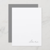 ヴィンテージノートパーソナライズされたひな形 ノートカード (正面/裏面)