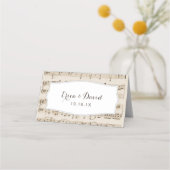 ヴィンテージノートミュージカル結婚の座席表 プレイスカード (裏面)