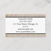 ヴィンテージノートミュージシャン音楽先生 名刺 (裏面)