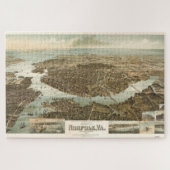 ヴィンテージノーフォークバージニアの写真地図(1892) ジグソーパズル (横)