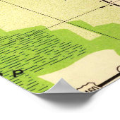 ヴィンテージノーフォーク&ポーツマス・バージニアの地図(1944) ポスター (角)