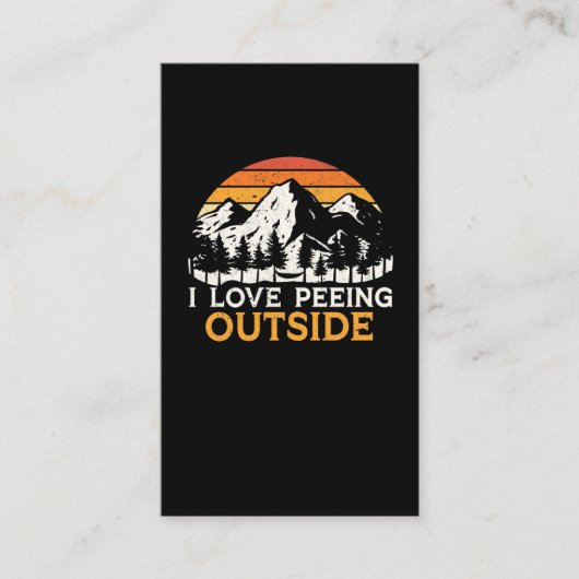 ヴィンテージハイキングスカウトのキャンパーとハイカーのジョーク 名刺 (正面)