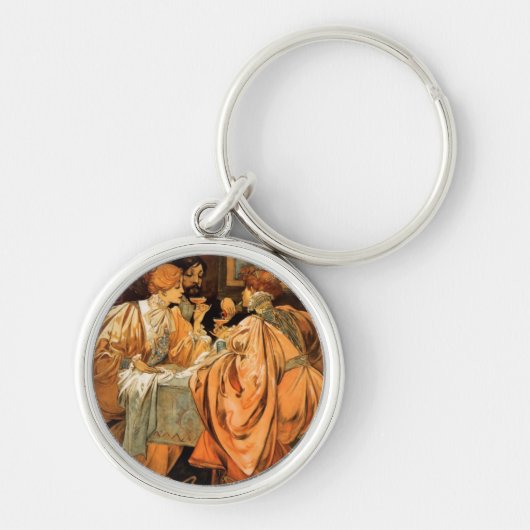 ヴィンテージハイジーク&コモノポールライムワインラベル キーホルダー (正面)