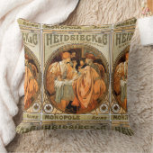 ヴィンテージハイジーク&コモノポールライムワインラベル クッション (ブランケット)