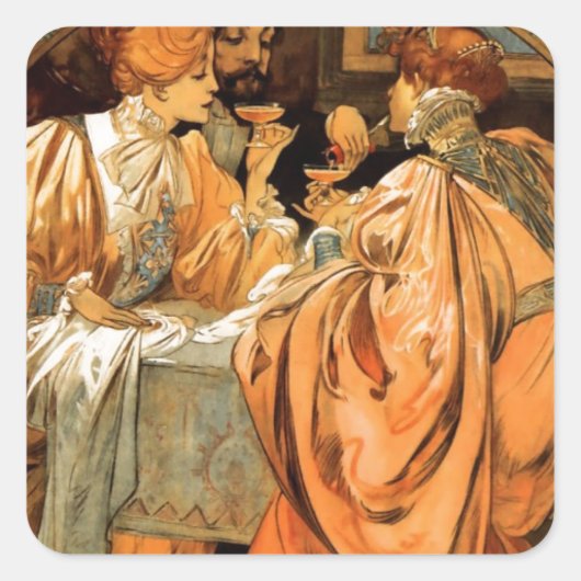 ヴィンテージハイジーク&コモノポールライムワインラベル スクエアシール (正面)