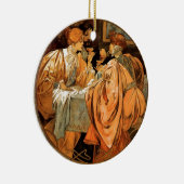 ヴィンテージハイジーク&コモノポールライムワインラベル セラミックオーナメント (右)