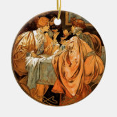 ヴィンテージハイジーク&コモノポールライムワインラベル セラミックオーナメント (正面)