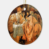 ヴィンテージハイジーク&コモノポールライムワインラベル セラミックオーナメント (左)