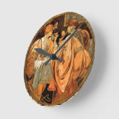 ヴィンテージハイジーク&コモノポールライムワインラベル ラウンド壁時計 (傾斜)