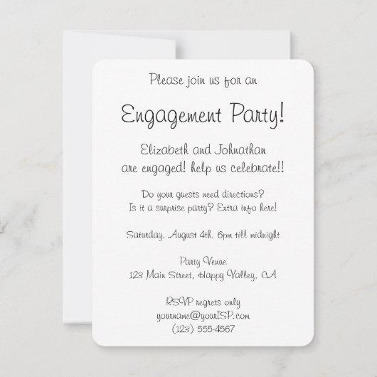 ヴィンテージハイスクールスウィートアーツ婚約パーティ 招待状 (裏面)