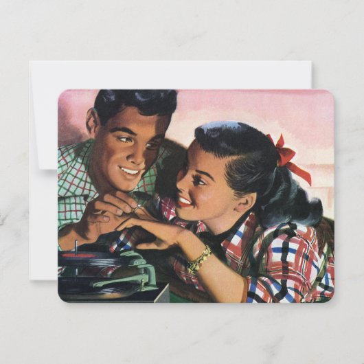 ヴィンテージハイスクールスウィートアーツ婚約パーティ 招待状 (正面)