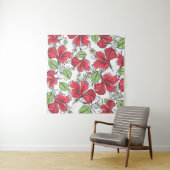 ヴィンテージハイビスカスパターンで熱帯を受け入れる タペストリー (インサイチュ)