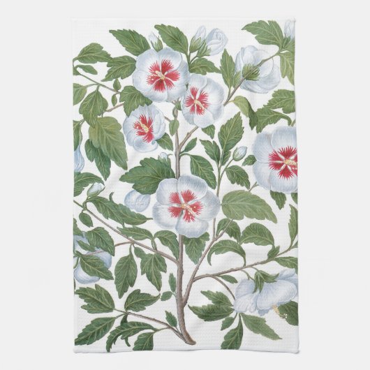 ヴィンテージハイビスカスフラワーズバイバシリウスベスラー キッチンタオル (縦)