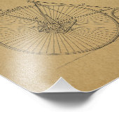 ヴィンテージハイホイーラー自転車特許プリント フォトプリント            (角)