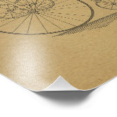 ヴィンテージハイホイーラー自転車特許プリント フォトプリント (角)