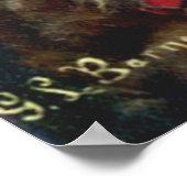 ヴィンテージハイランドドレスキャットアートポスタープリント ポスター (角)