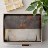 ヴィンテージハイランド牛の野生の花のデコページ 薄葉紙 (ギフト)