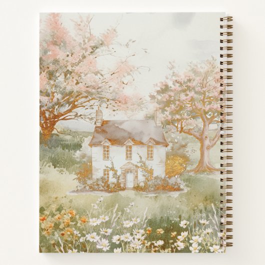 ヴィンテージハウスインザグリーンメドウコテージコアート ノートブック (裏面)