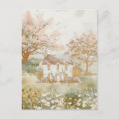 ヴィンテージハウスインザグリーンメドウコテージコアート ポストカード (正面)