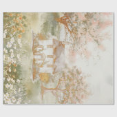 ヴィンテージハウスインザグリーンメドウコテージコアート ラッピングペーパー (フラット)