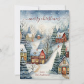 ヴィンテージハウスウィンターワンダーランドクリスマス シーズンカード (正面)