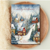 ヴィンテージハウスウィンターワンダーランドクリスマス シーズンカード