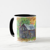 ヴィンテージハウスウォーターカラーランドスケープ マグカップ (正面左)