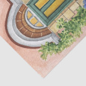 ヴィンテージハウスエントランスブルーアジサイ 薄葉紙 (詳細)