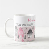 ヴィンテージハウスオンピンククリスマス コーヒーマグカップ (左)