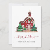 ヴィンテージハウスクリスマスウェーブムーヴズホリデーカード (正面)