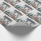 ヴィンテージハウススケッチインカラー ラッピングペーパー (角)