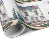 ヴィンテージハウススケッチインカラー ラッピングペーパー (ロールコーナー)