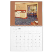 ヴィンテージハウスデコール1940sデザイン カレンダー (1月 2026)