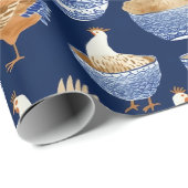 ヴィンテージハウス磁器のルースターパターン ラッピングペーパー (ロールコーナー)