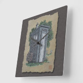 ヴィンテージハウス スクエア壁時計 (傾斜)