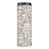 ヴィンテージハウス：建築のシームレスなパターン。 タンブラー (裏面)