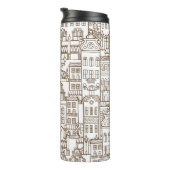 ヴィンテージハウス：建築のシームレスなパターン。 タンブラー (回転右)