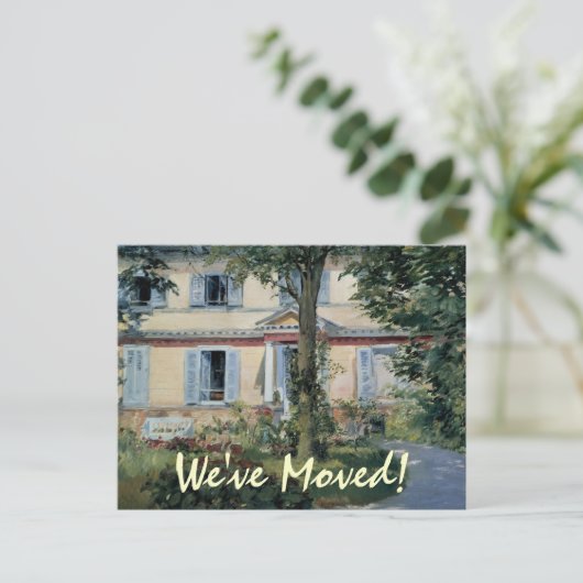 ヴィンテージハウスbyマネ、住所の変更 案内ポストカード (スタンド正面)