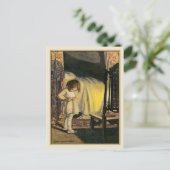 ヴィンテージハガキかわいい女の子イラストレーション ポストカード (スタンド正面)