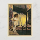 ヴィンテージハガキかわいい女の子イラストレーション ポストカード (正面)