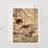 ヴィンテージハガキとスイートガール読ズ ポストカード (正面/裏面)