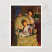 ヴィンテージハガキと甘い就寝ベビー ポストカード (正面)