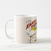 ヴィンテージハガキの地図カンザスザターンパイクマグ コーヒーマグカップ (左)