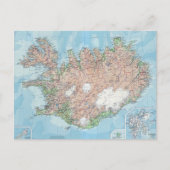 ヴィンテージハガキの地図 ポストカード (正面)