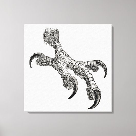 ヴィンテージハゲパーソナライズされたワシ爪 キャンバスプリント (正面)