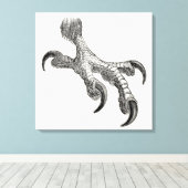 ヴィンテージハゲパーソナライズされたワシ爪 キャンバスプリント (インサイチュ (ウッドフロア))